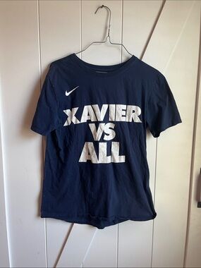 Nike Navy Blue 'Xavier vs All' Short Sleeve Tee